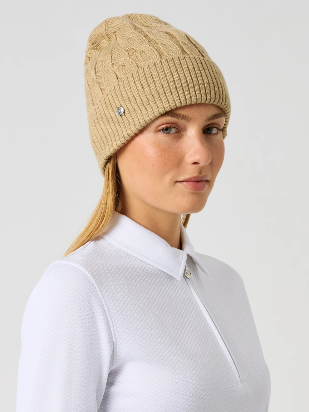 Daily Sports Cable Knit Mützen für Damen Bark (Hellbraun)