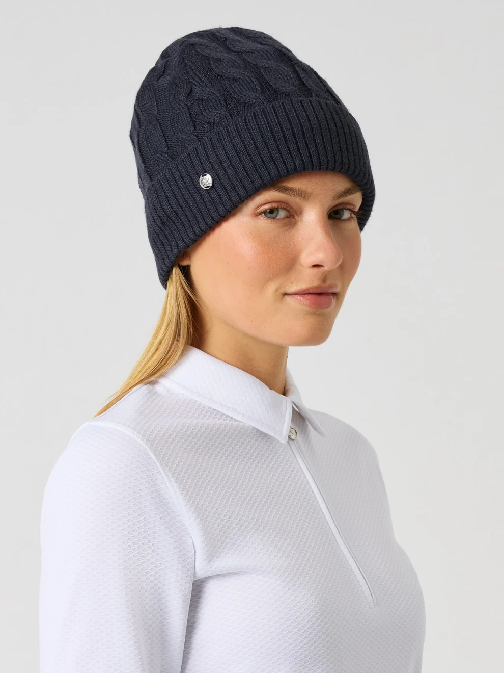 Daily Sports Cable Knit Mützen für Damen Navy