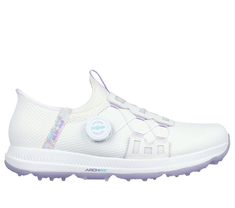 Skechers Go Golf Elite 5 - Slip´In Damen Golfschuhe Weiss/Violet