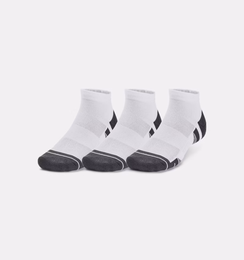UNDER ARMOUR Performance Tech™ 3pk Socken für Damen und Herren 42-47,5 Weiss/Grau