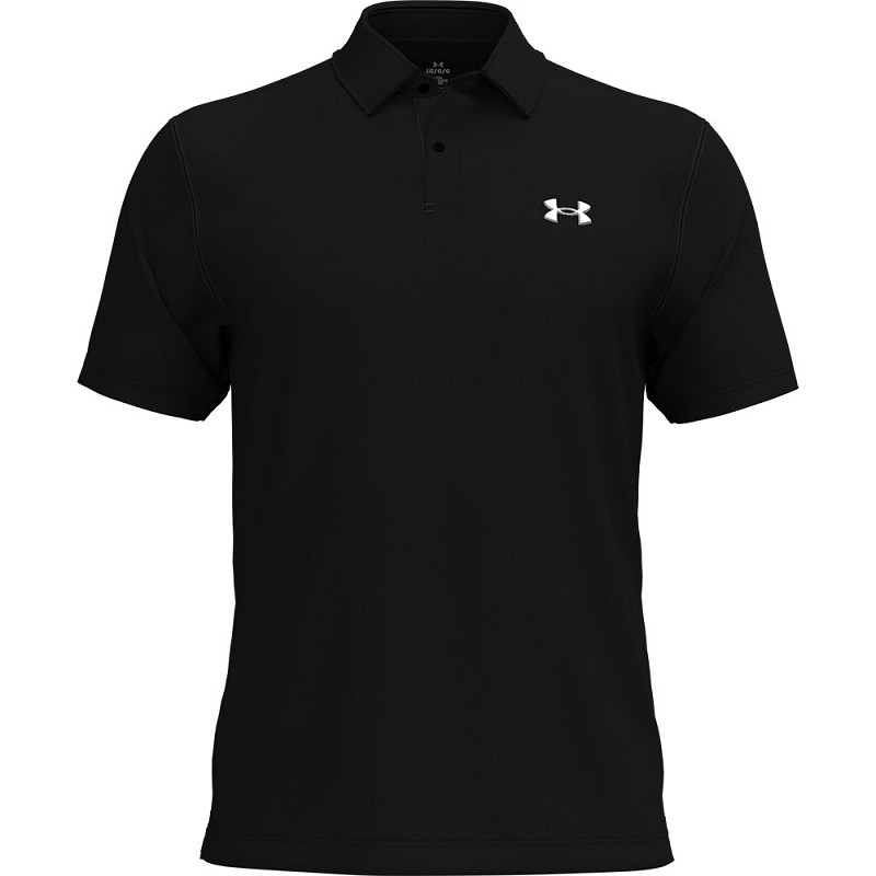 UNDER ARMOUR T2G Pique Polo für Herren Schwarz/Weiß