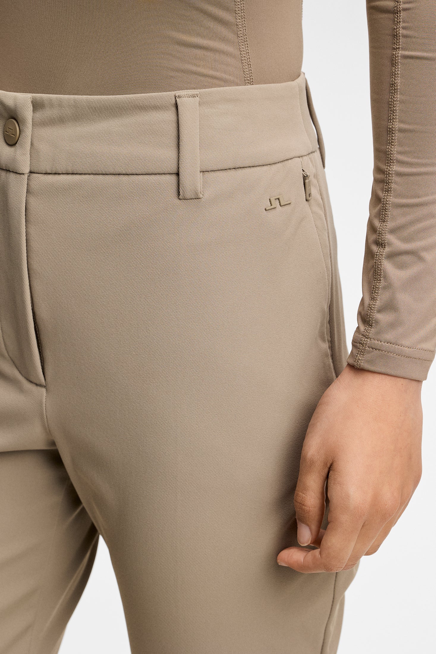 J.Lindeberg Pinja Fleece Hosen für Damen Brindle (Dunkelbeige) – Bild 5