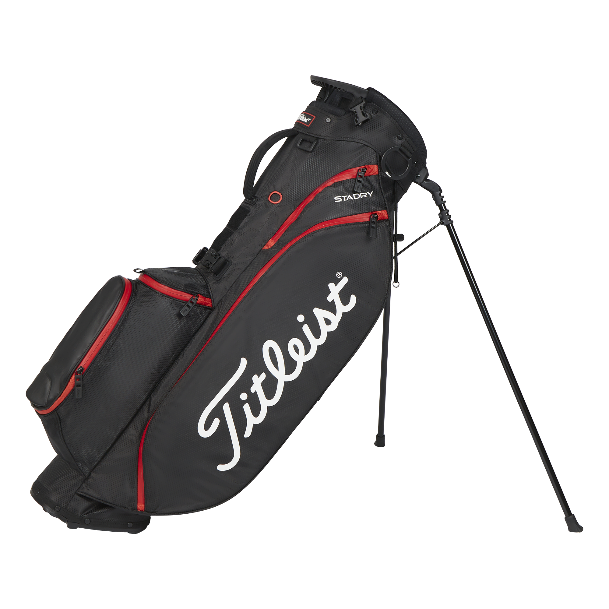 Titleist Players 4 STADRY™ Stand Bag Schwarz/Schwarz/Rot