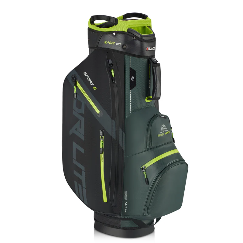 Alternative view of Big Max Dri Lite Sport 3 Cart Golf Tasche Forest Green/Black/Lime