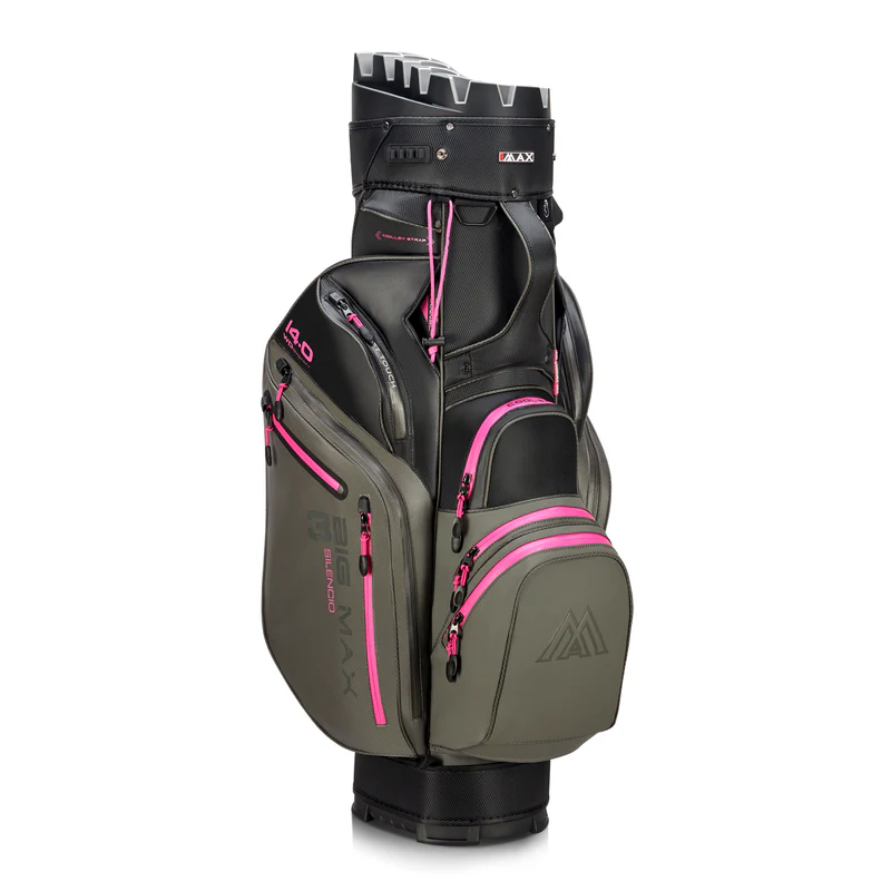 Big Max Dri Lite Silencio 3 Cart Bag – Anthrazit / Schwarz / Fuchsia – Bild 4