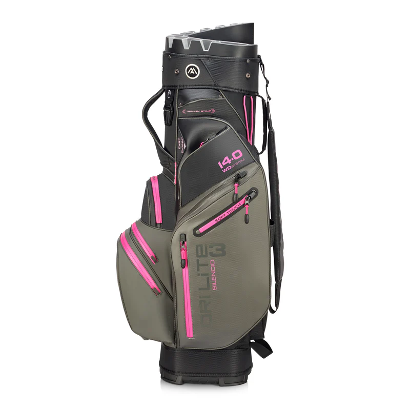 Big Max Dri Lite Silencio 3 Cart Bag – Anthrazit / Schwarz / Fuchsia – Bild 6