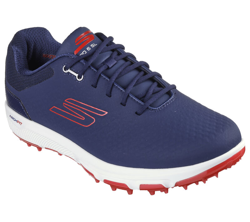 Skechers Go Golf Pro 6 SL Herren Golfschuhe Navy/Rot