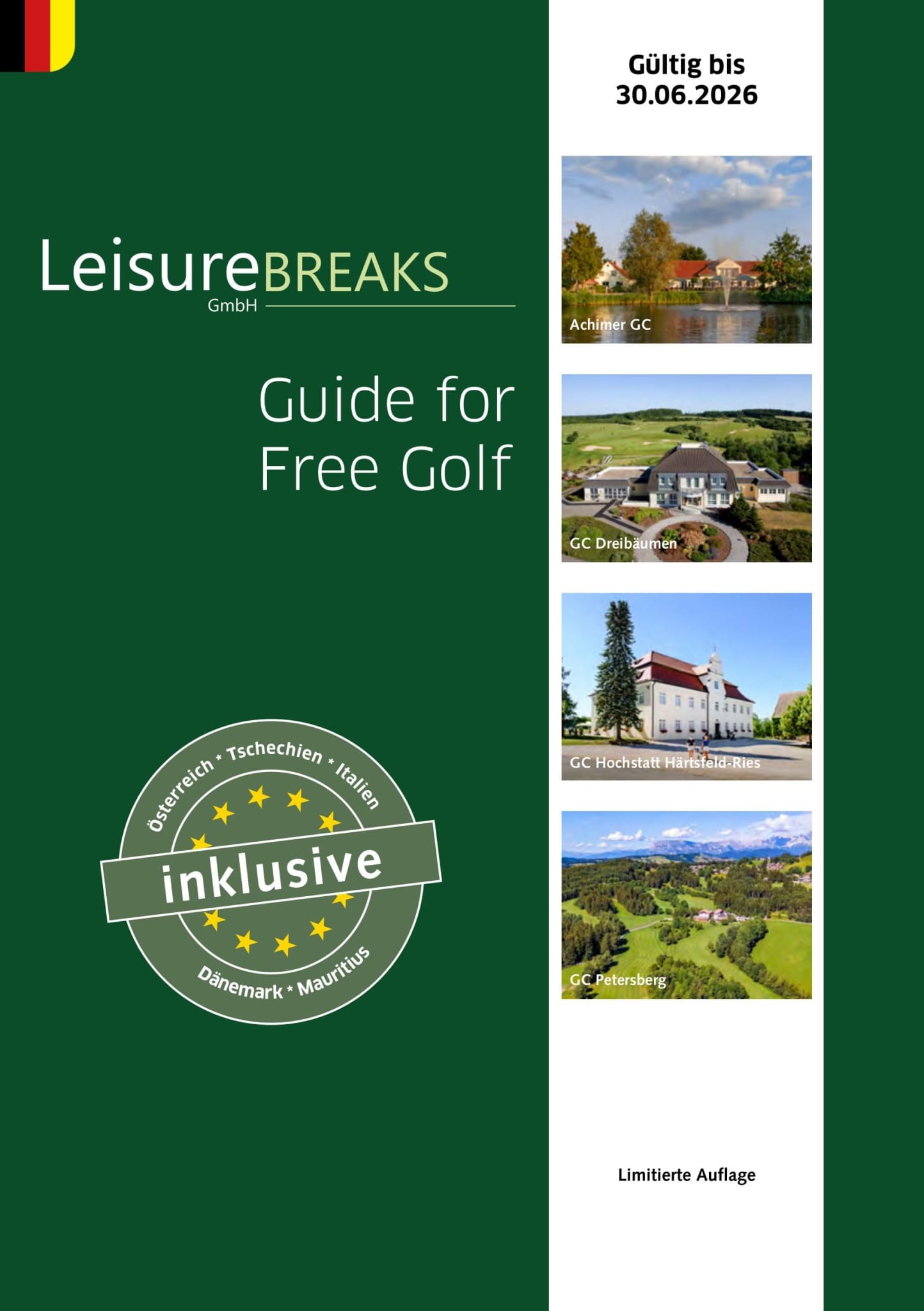 LeisureBreaks - Guide for Free Golf 2025/2026