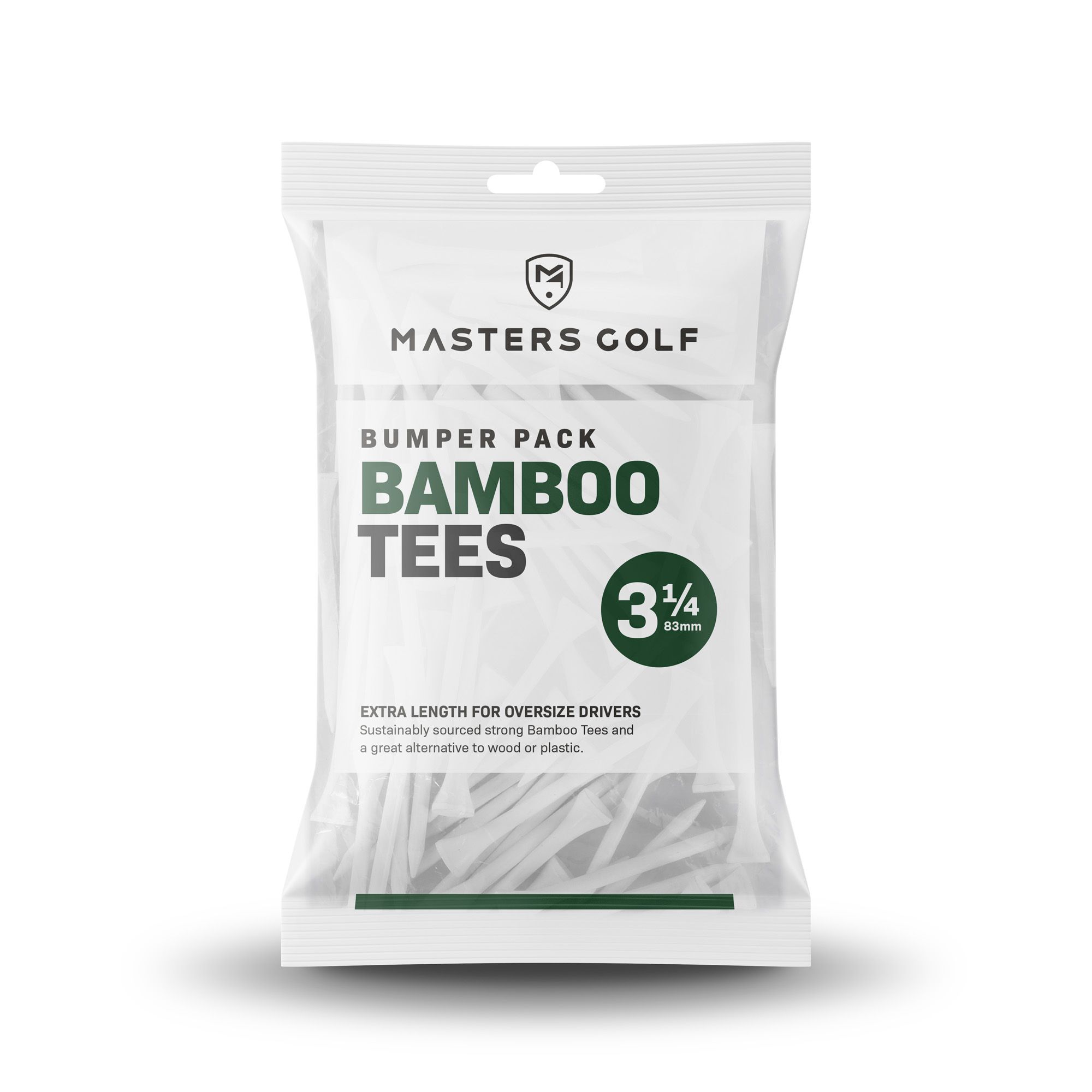 Masters Bambus-Tees 3 1/4 Weiß 85 Stück