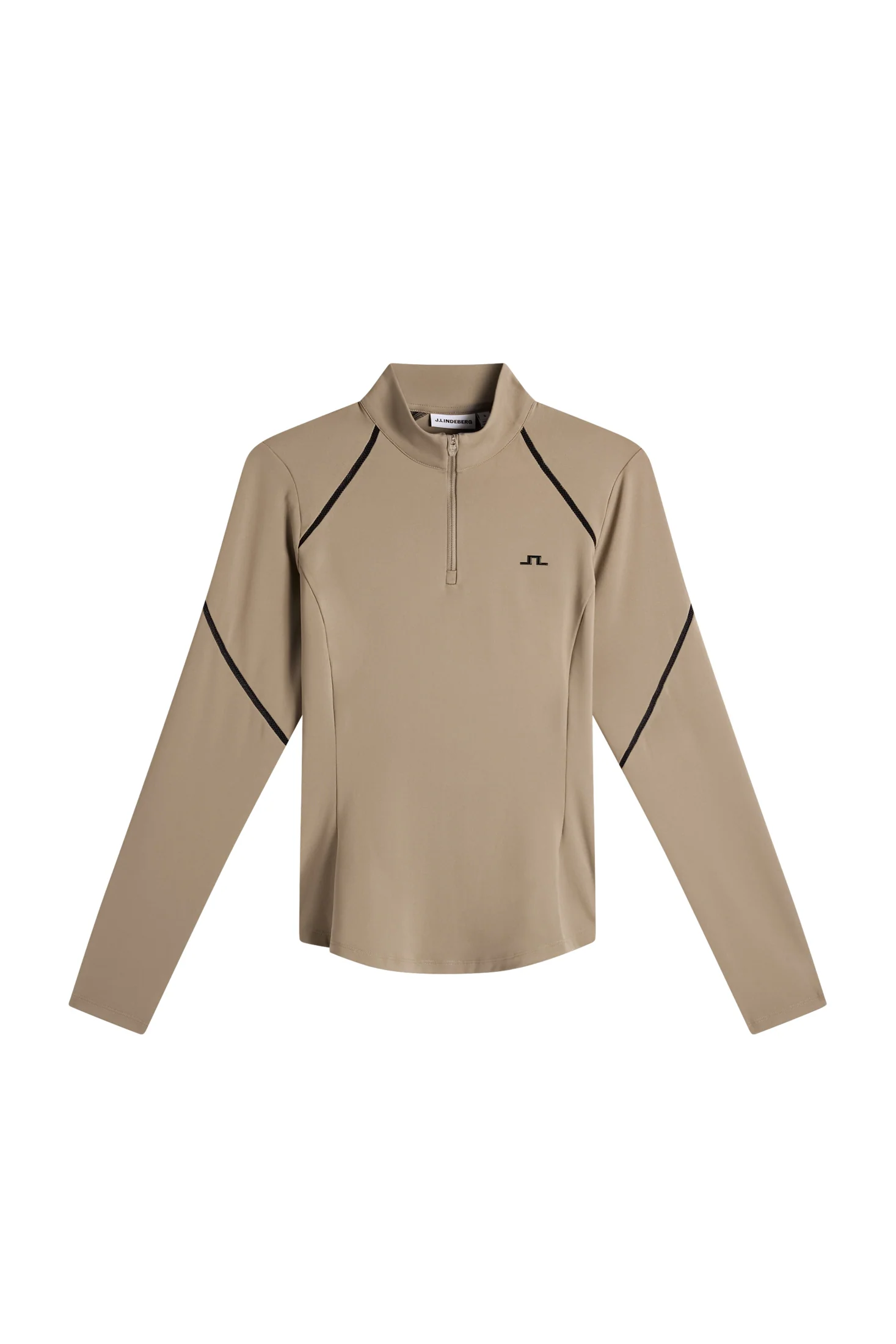 J.Lindeberg Alya Vent Quarter Zip Mid Layer für Damen Brindle (Dunkelbeige) – Bild 5