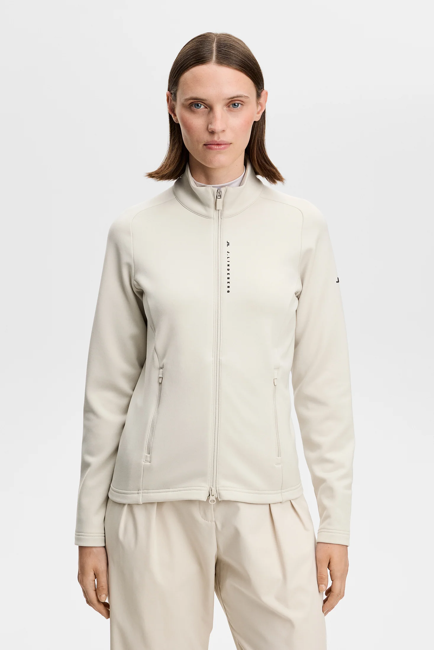 J.LINDEBERG Selena Full Zip Jacke für Damen Moonbeam (Beige) – Bild 5