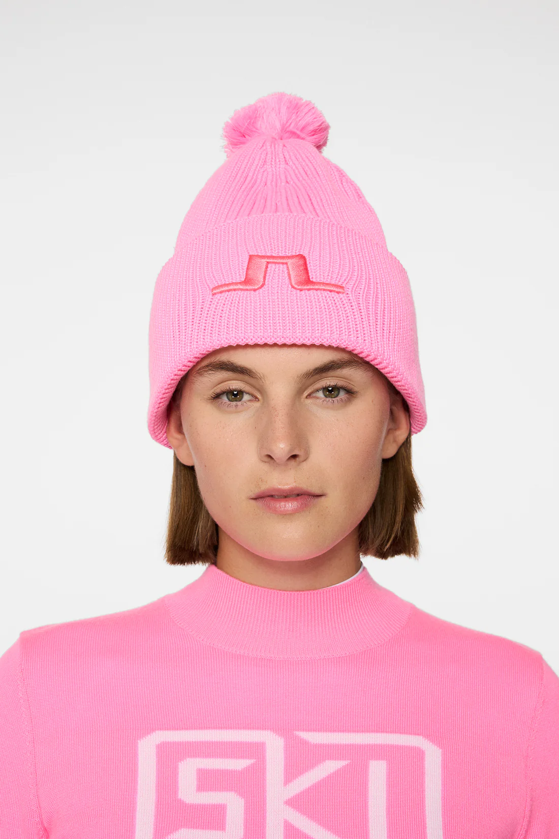J. Lindeberg Grace Beanie Mütze für Damen Pink