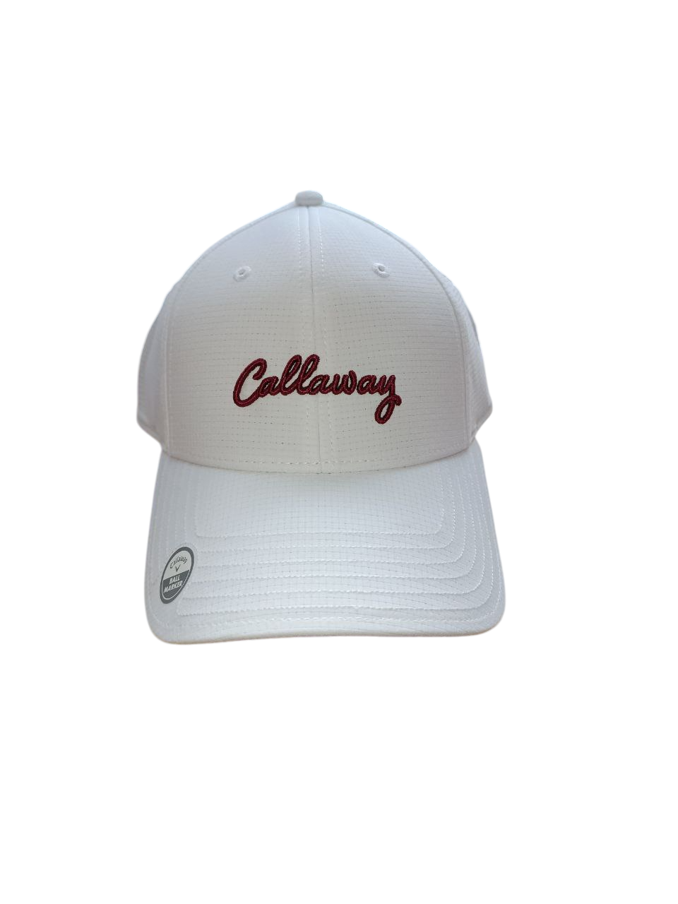 Callaway Stitch Magnet Cap für Damen Weiß/Rot Plum 25