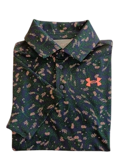 Under Amour Playoff Printed Polo für Kinder Navy/Grün/Orange