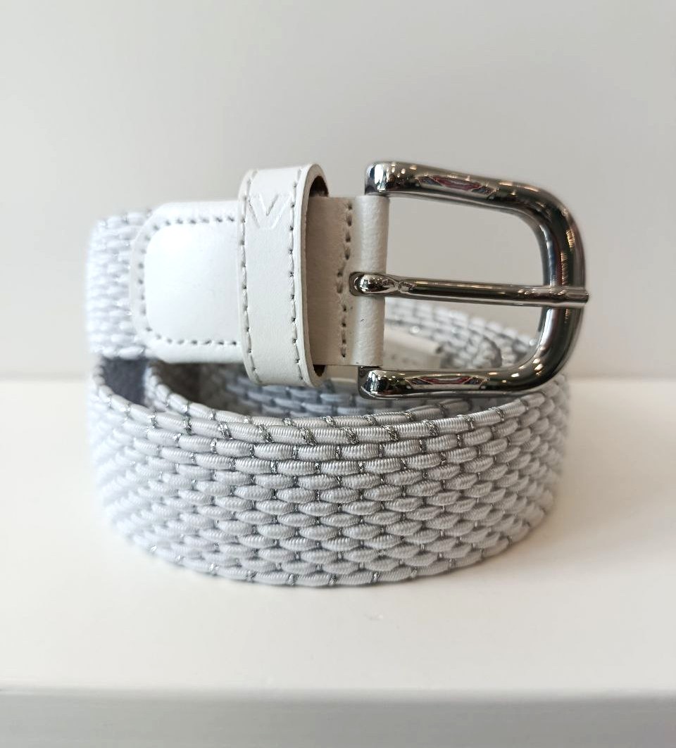 Alberto Gürtel Model 8778 silber/weiss