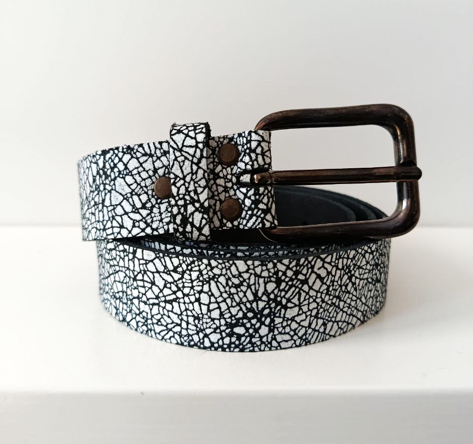 Alberto Gürtel Model 4961 Weiss/Schwarz