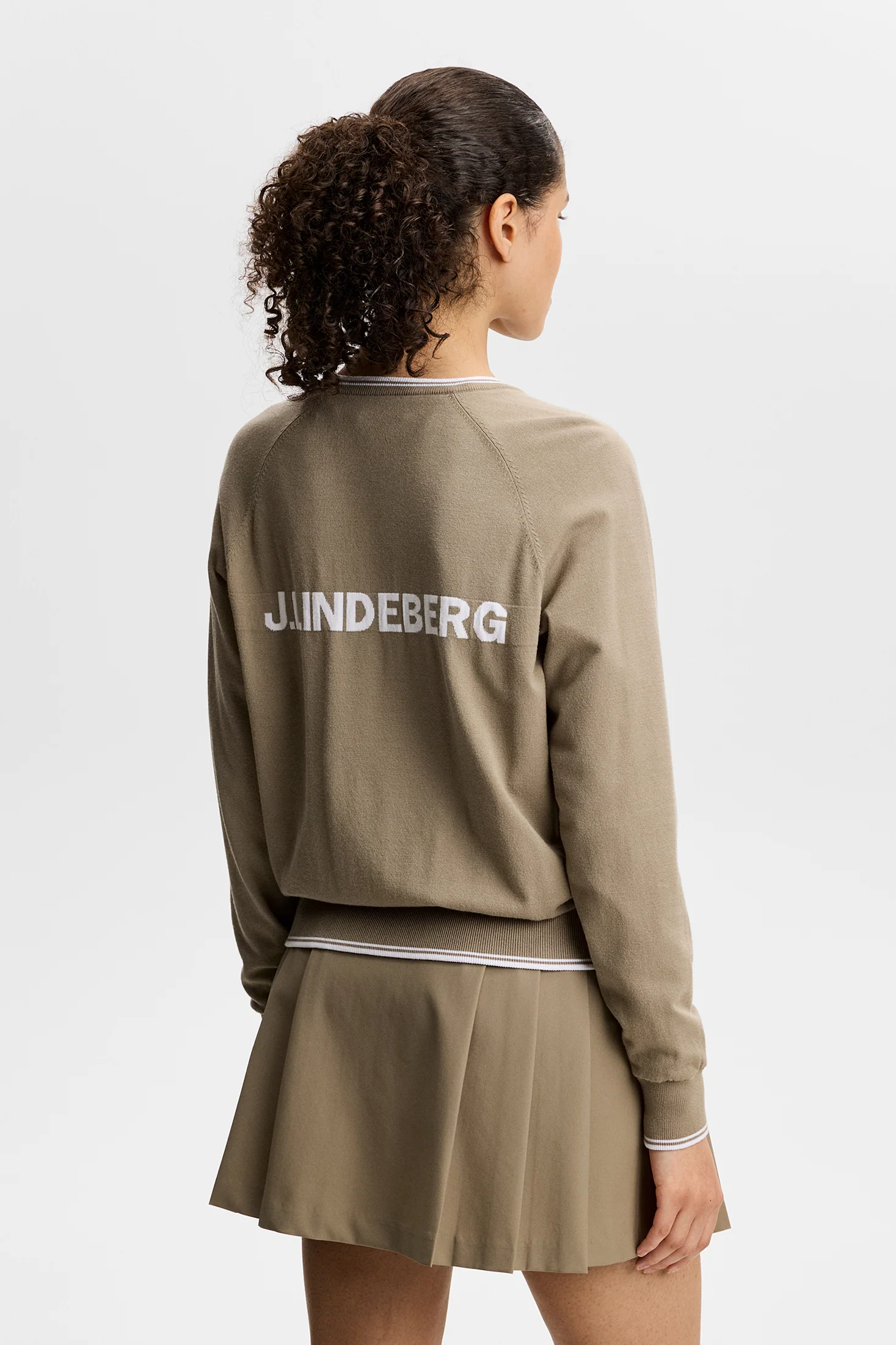 J.Lindeberg Clarissa Windbreaker Pullover für Damen Brindle (Dunkelbeige) – Bild 2
