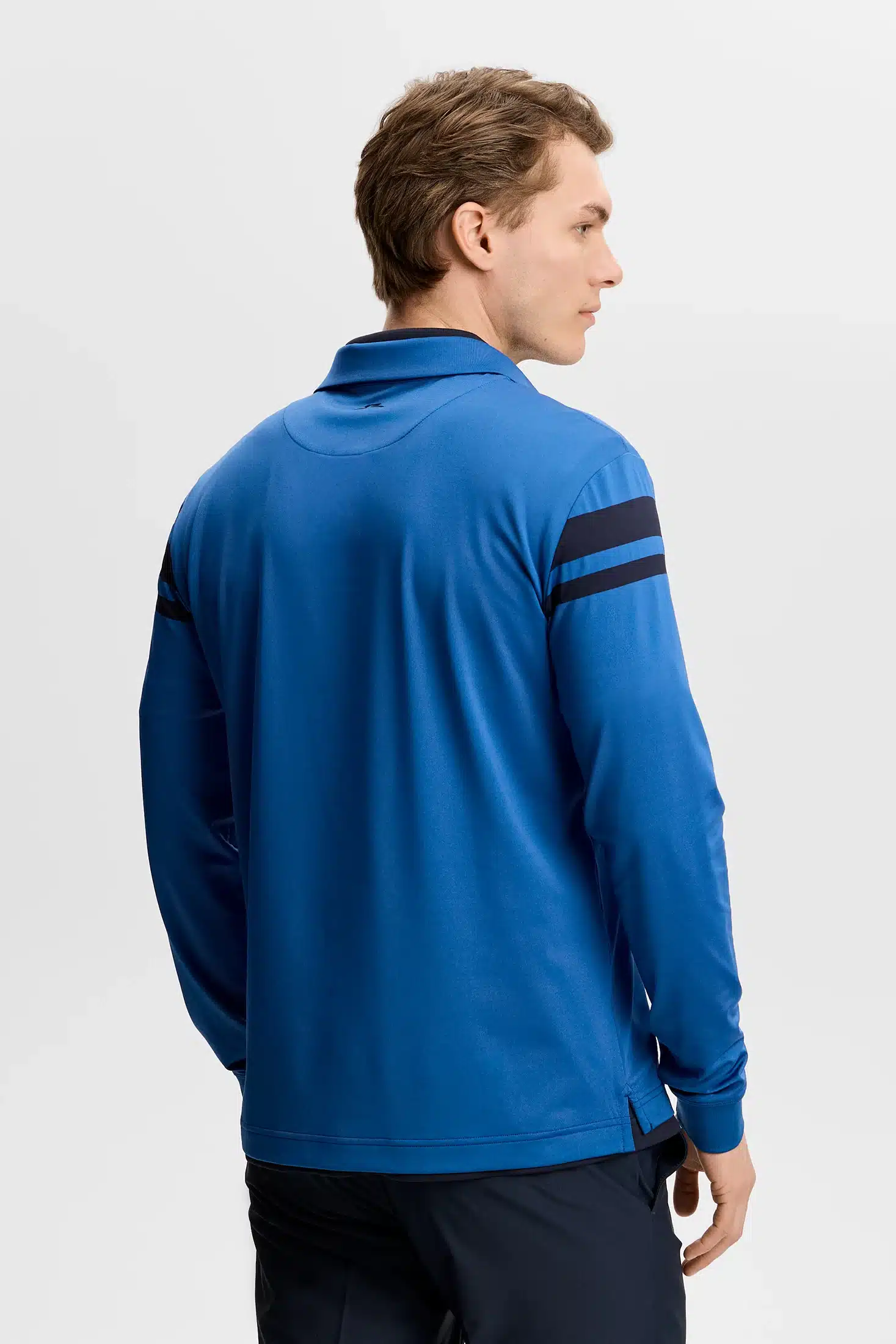J.Lindeberg Kenny LS Stripe Polo für Herren Set Sail (Blau/Navy) – Bild 3