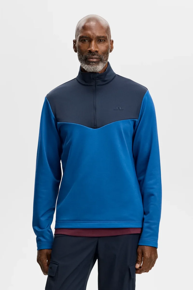 J.Lindeberg Maclean Quarter Zip Mid Layer für Herren Set Sail (Blau/Navy)
