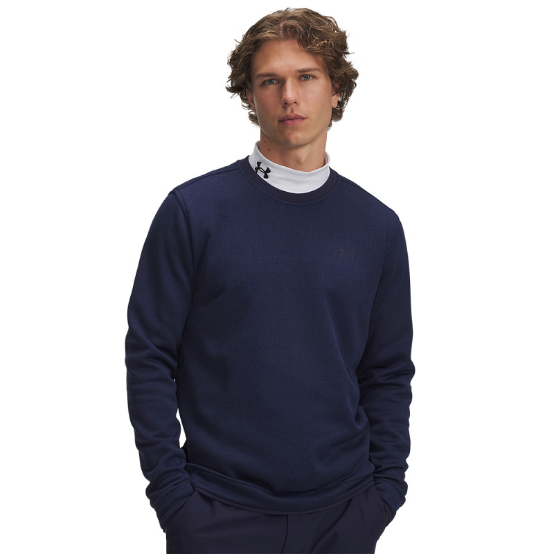 Under Armour M Sweater Fleece Crew für Herren Midnight Navy