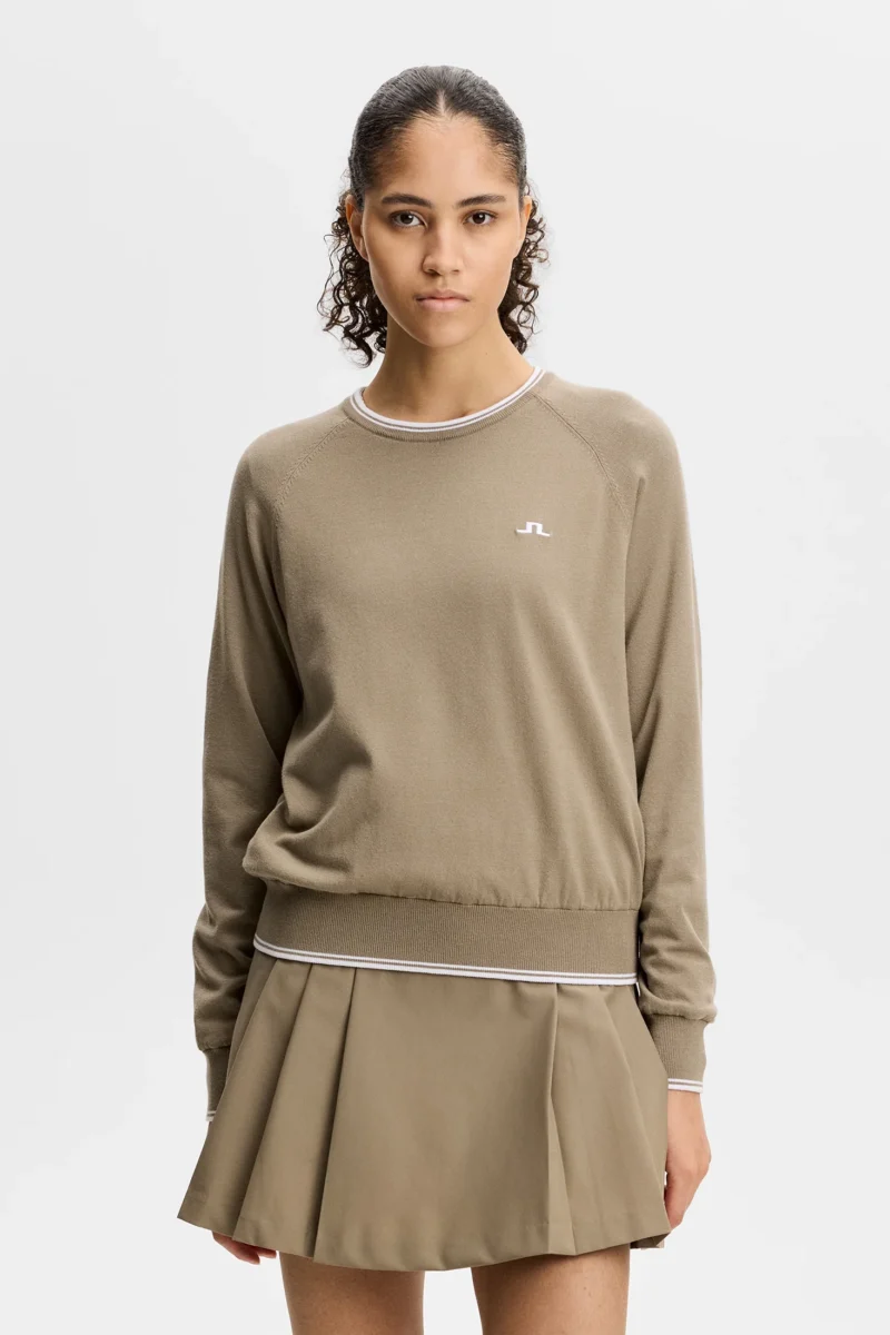 J.Lindeberg Clarissa Windbreaker Pullover für Damen Brindle (Dunkelbeige)