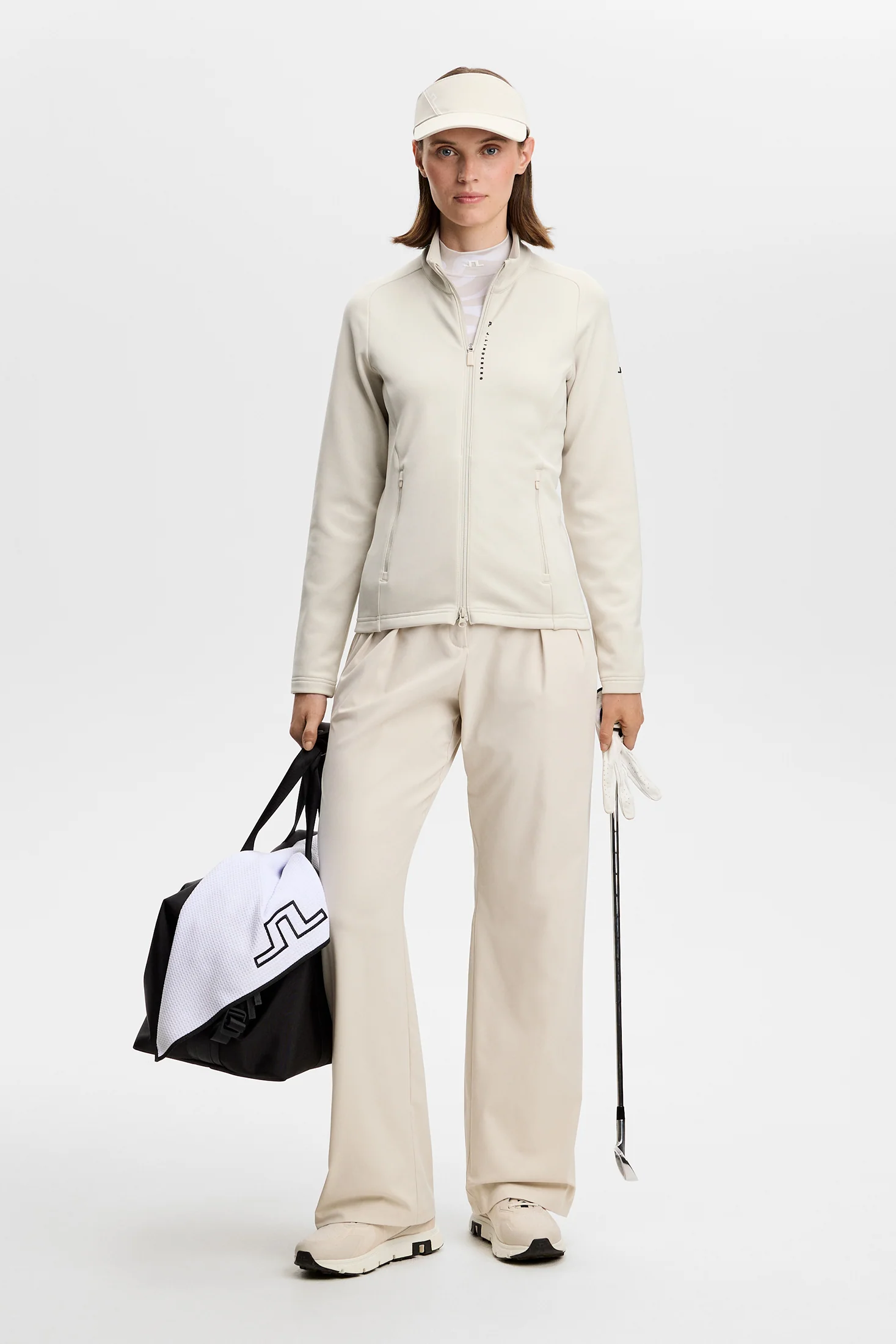 J.LINDEBERG Selena Full Zip Jacke für Damen Moonbeam (Beige) – Bild 4