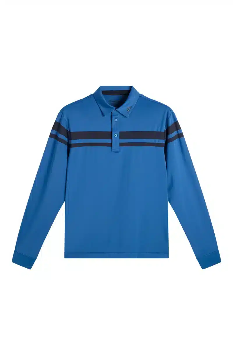 Alternative view of J.Lindeberg Kenny LS Stripe Polo für Herren Set Sail (Blau/Navy)