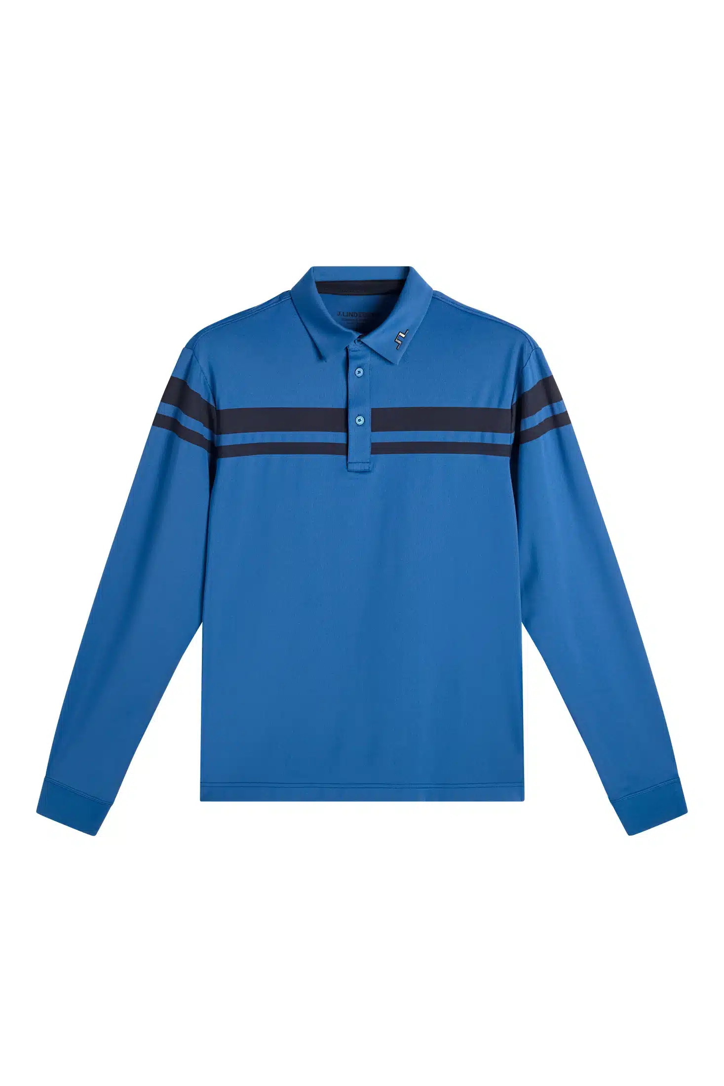 J.Lindeberg Kenny LS Stripe Polo für Herren Set Sail (Blau/Navy) – Bild 2
