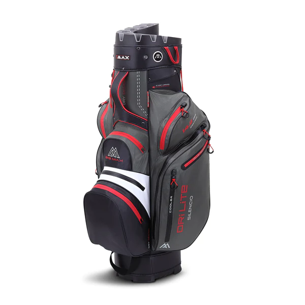 Big Max Dri Lite Silencio 2 Cart Golf Tasche Grau/Weiss/Schwarz/Rot