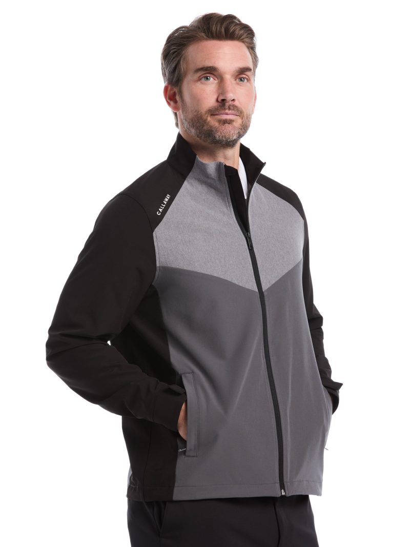 Callaway Full Zip Windjacke für Herren Schwarz/Grau