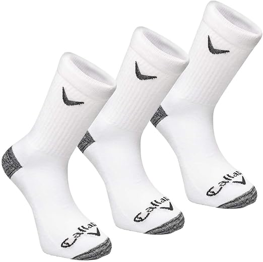Callaway Sports Crew Socken 3er Pack Weiss/Grau