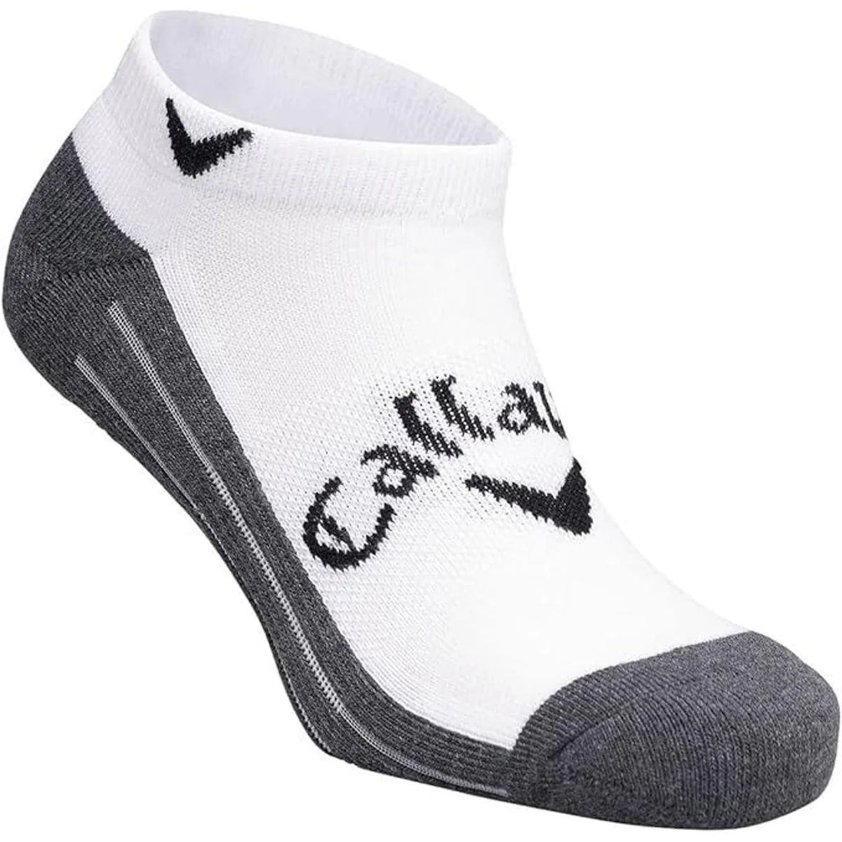Callaway Herren Opti -Dri Low II Golf Socken Weiss/Charcoal L/XL
