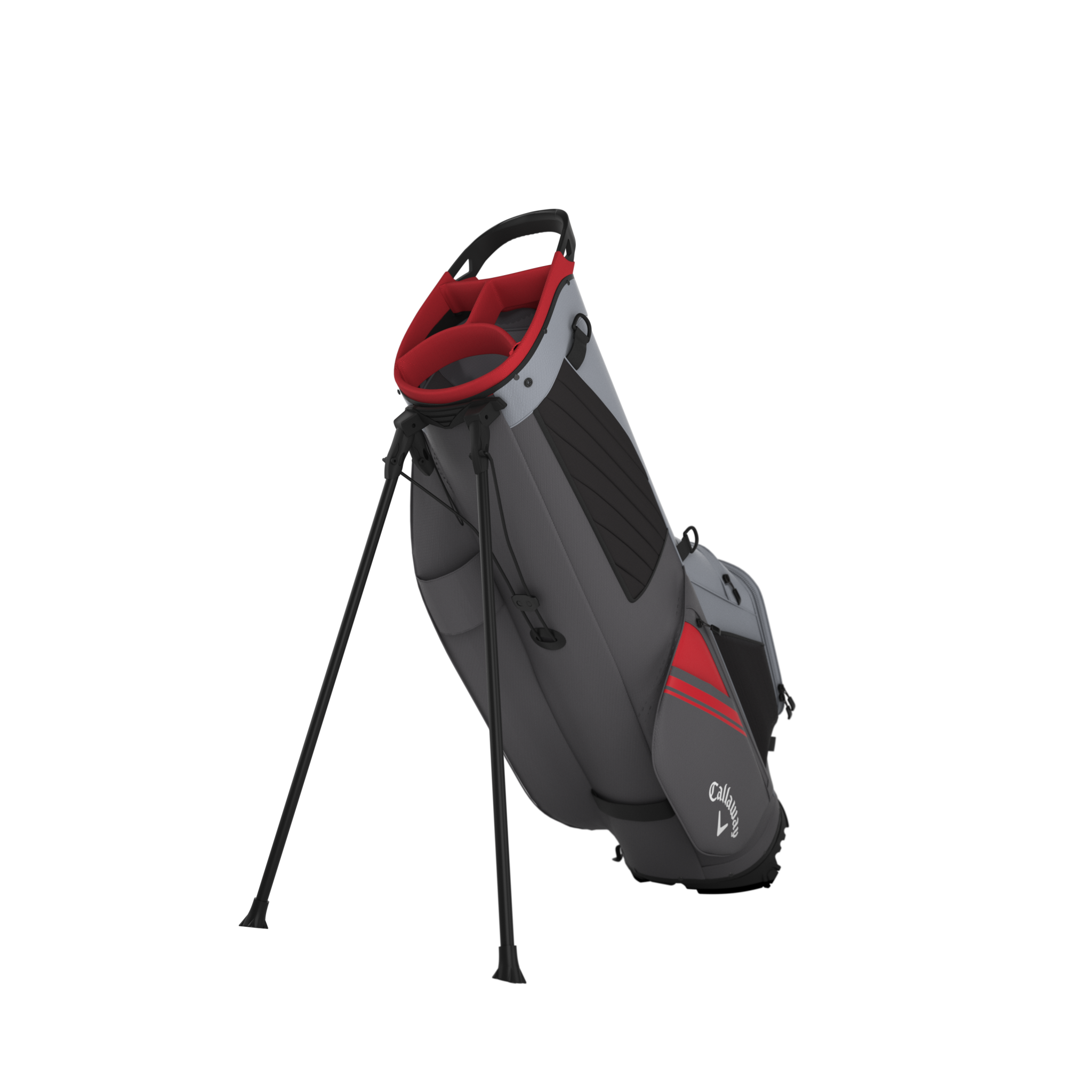 Callaway Chase Stand Bag - Stahl / Graphite /Rot – Bild 2