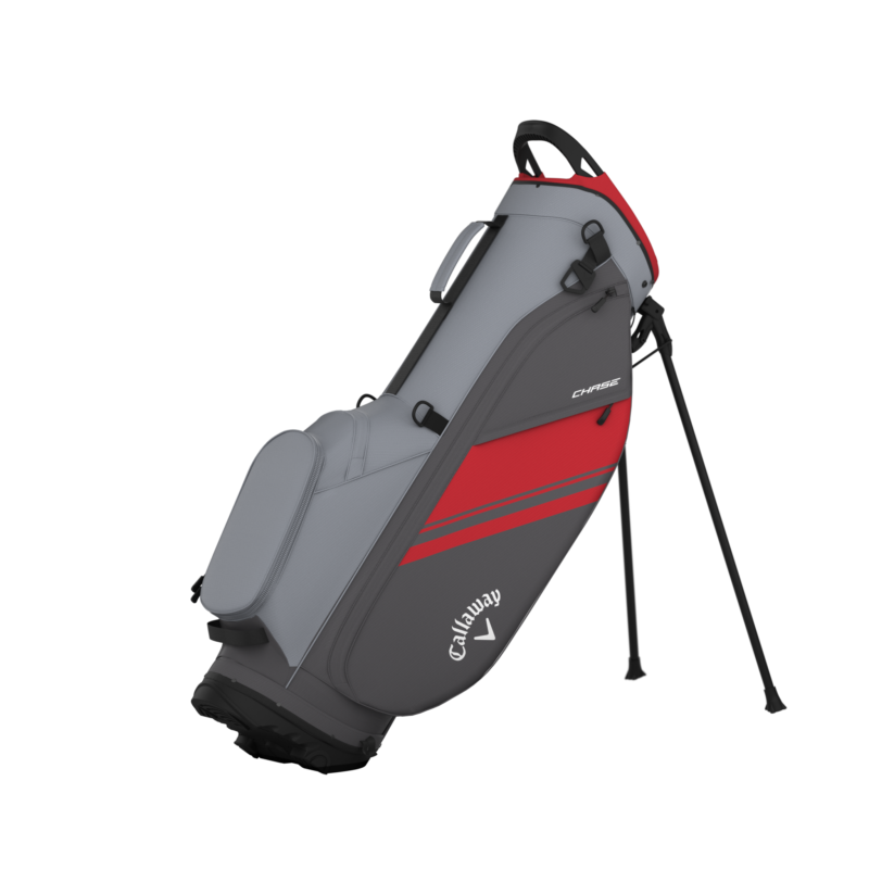Callaway Chase Stand Bag - Stahl / Graphite /Rot