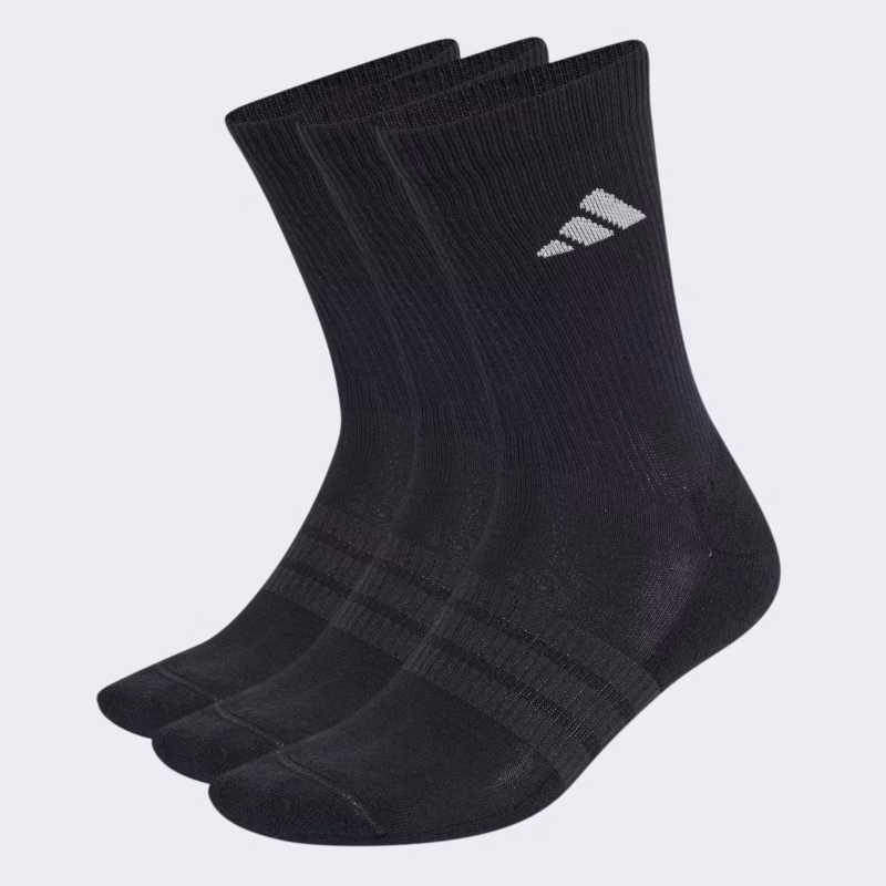 Adidas 3 PK Cushioned Crew Socken für Herren Schwarz