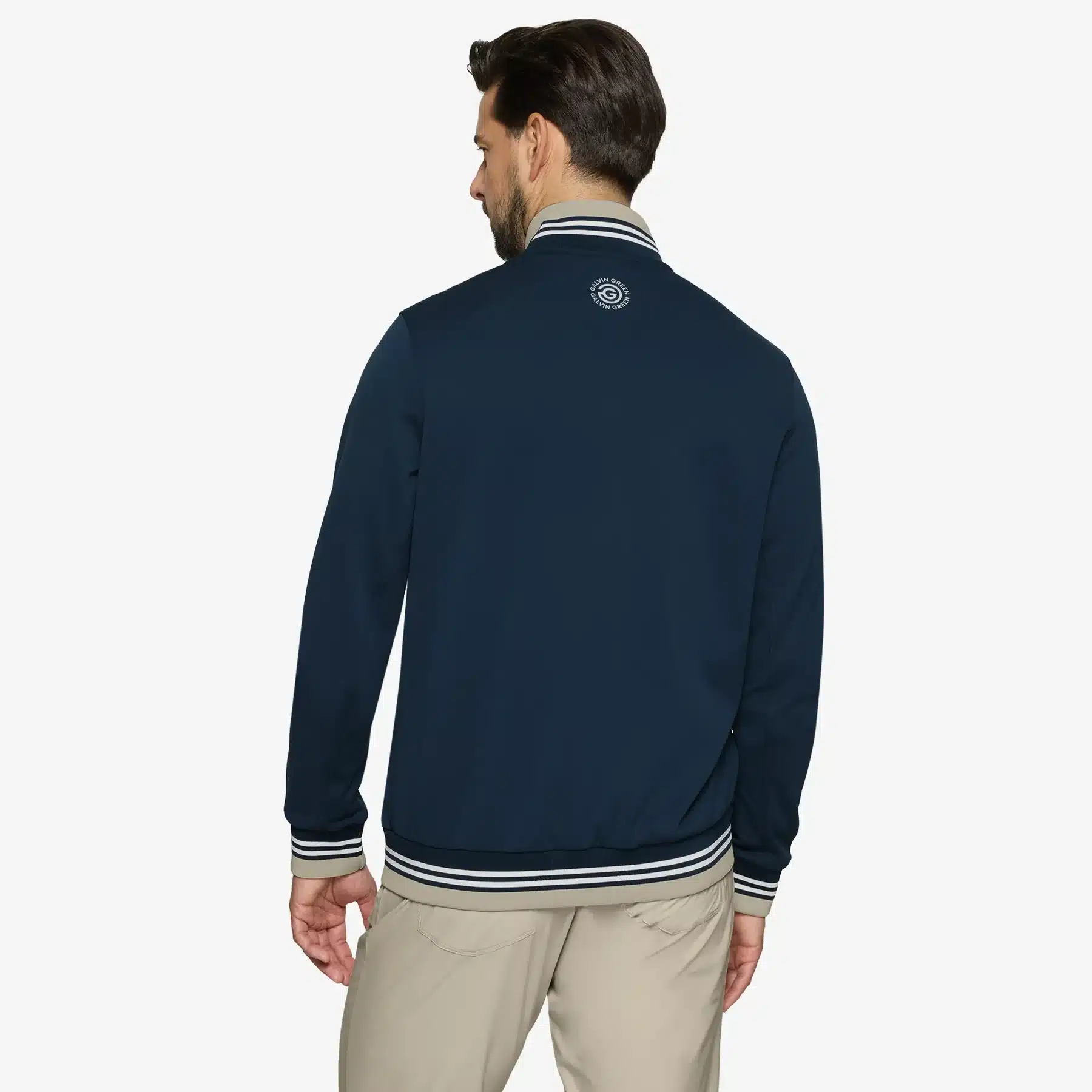 Galvin Green Daniel Insulating Golf Mid Layer für Herren Sand/Navy/Weiß – Bild 2