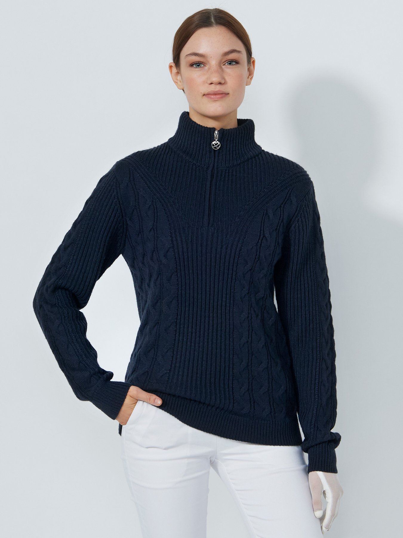 Daily Sports Cable Pullover Lined für Damen Navy