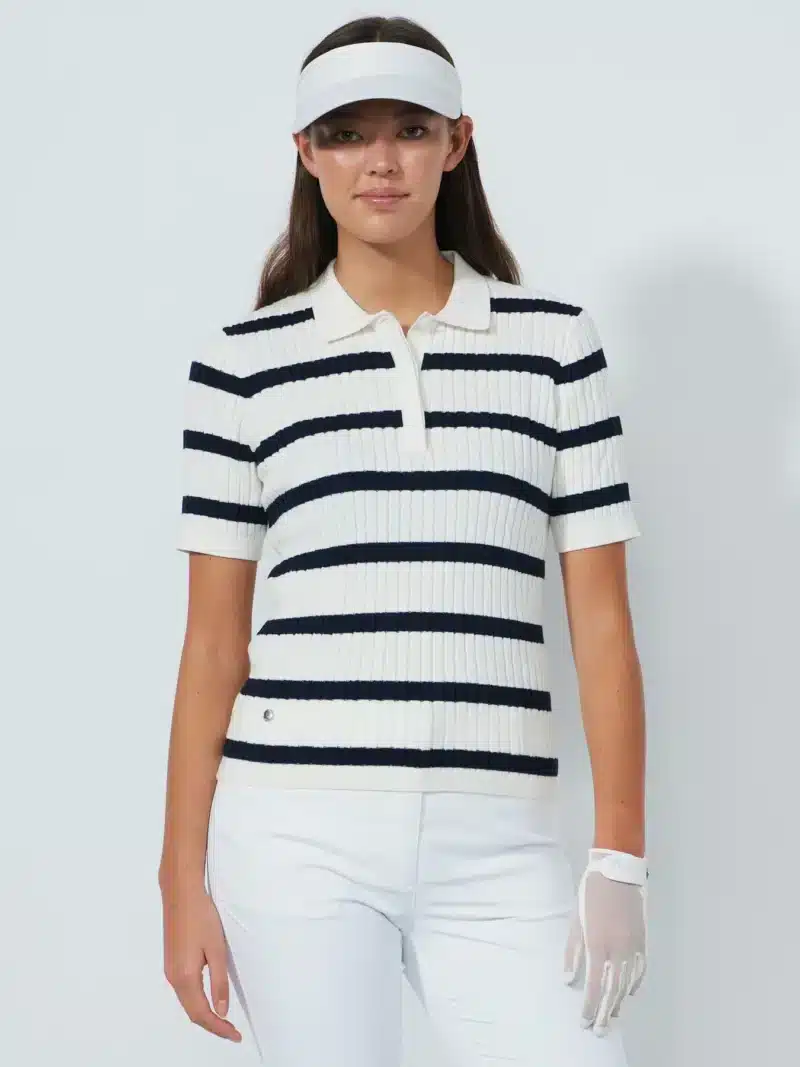 Daily Sports Stripe Madelene 1/2S Polo für Damen Stripe Navy