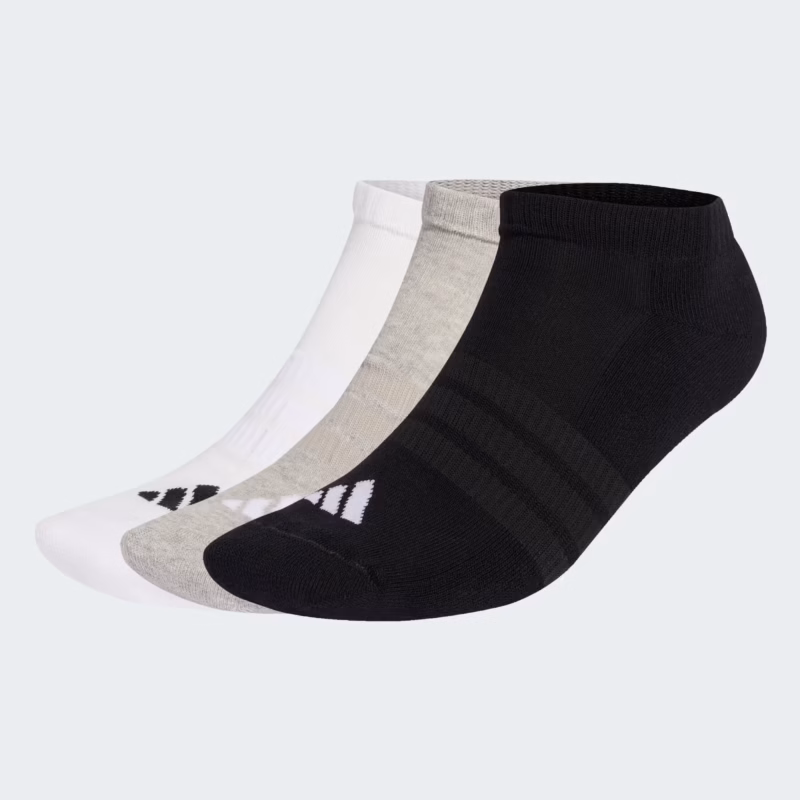 Adidas 3 PK Dämpfende Essentials Low Cut Socken Socken für Herren Weiss/Grau/Schwarz