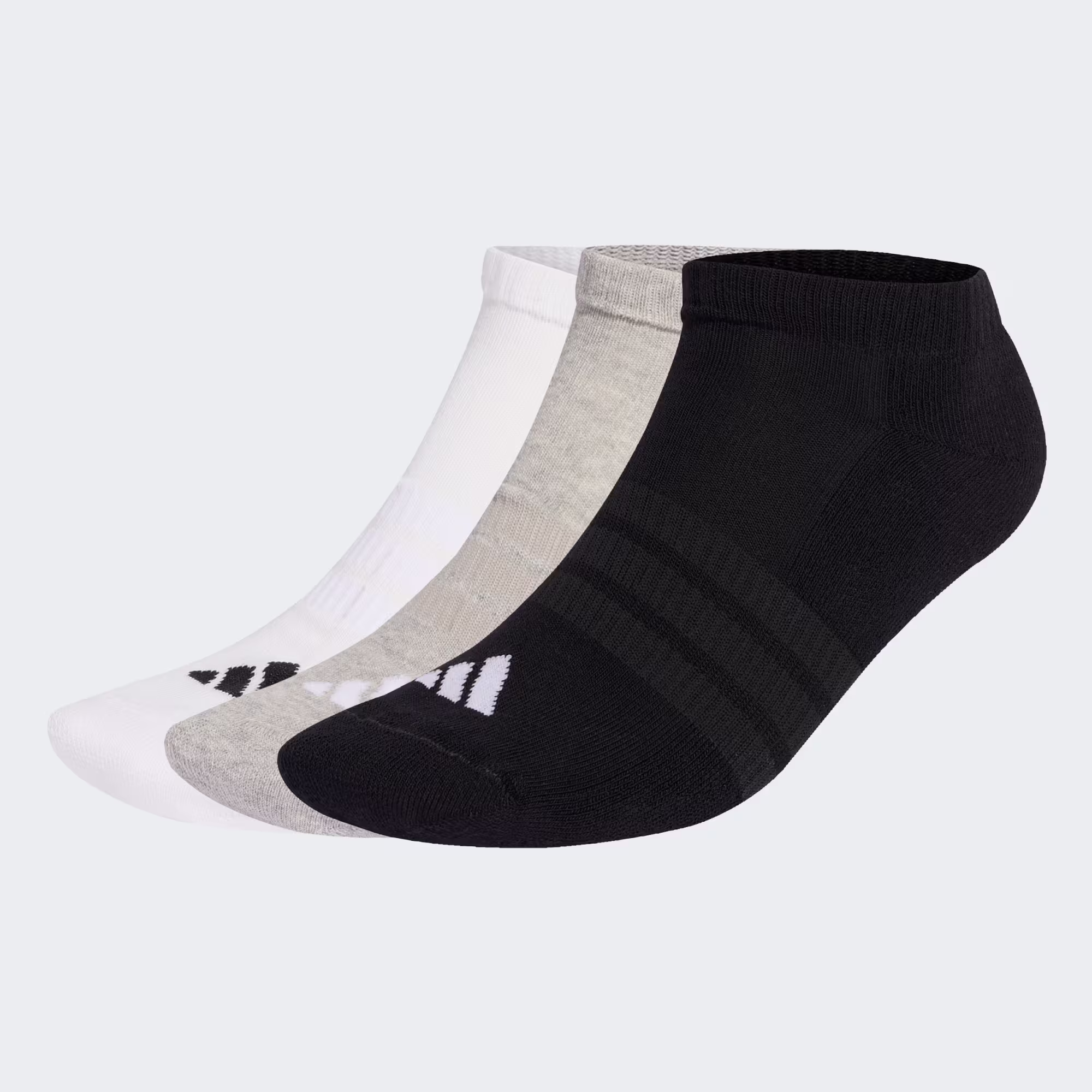 Adidas 3 PK Dämpfende Essentials Low Cut Socken Socken für Herren Weiss/Grau/Schwarz