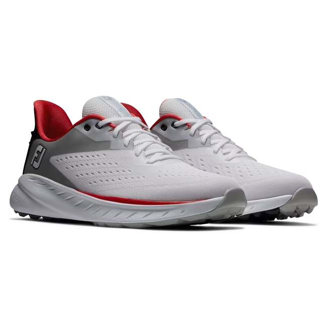 Footjoy Flex XP Golfschuhe Herren Weiss/Schwarz/Rot