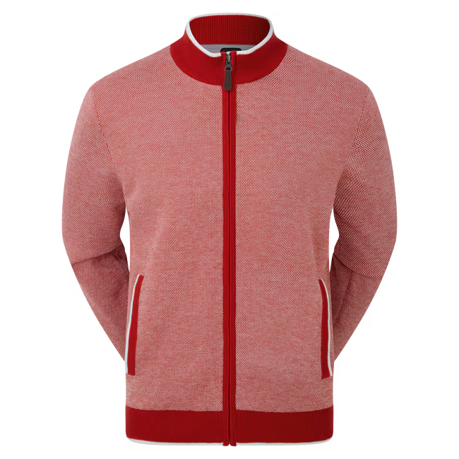 Footjoy Full-Zip Lined Herren Pullover Rot