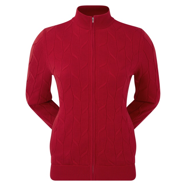 Footjoy Gefütterte Damen Reißverschlussjacke Rot