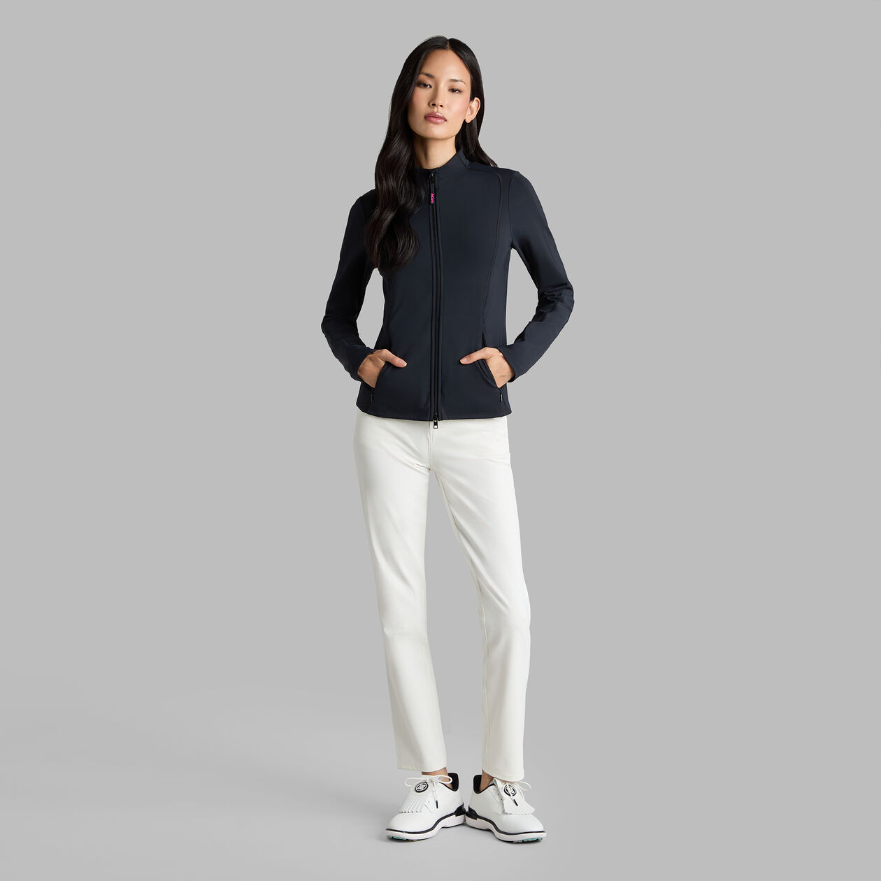 G/FORE BRUSHED BACK STRETCH FITTED LAYER Jacke für Damen ONYX – Bild 3