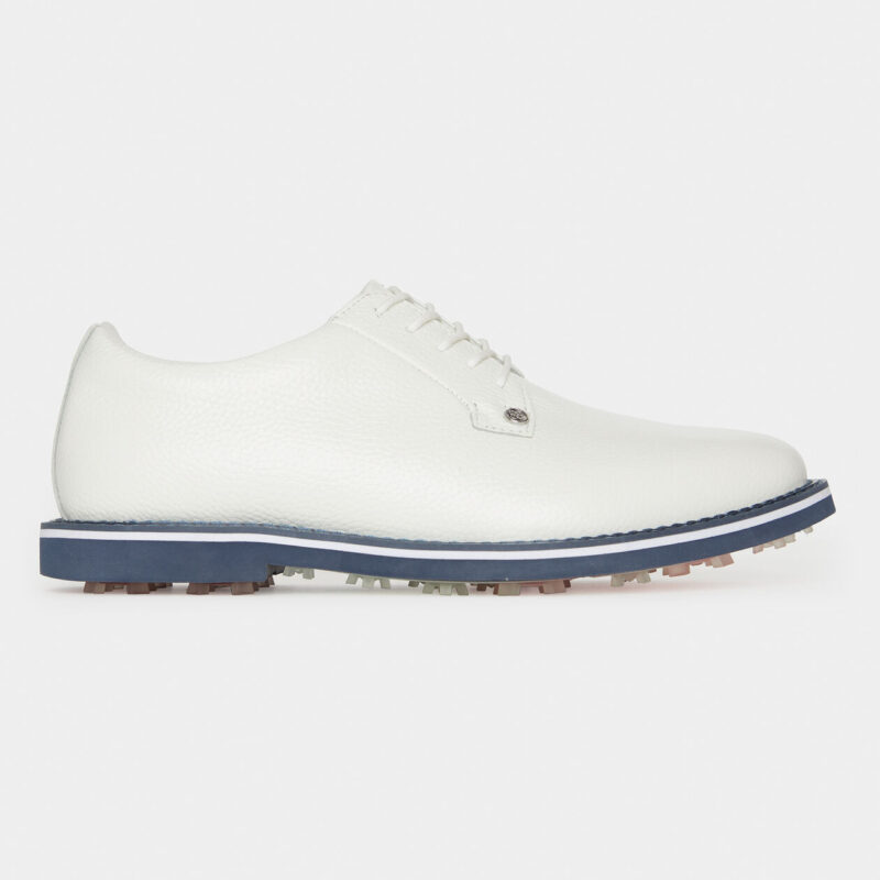 G/Fore GALLIVANTER PEBBLE LEATHER Golfschuhe für Herren Weiß/Navy