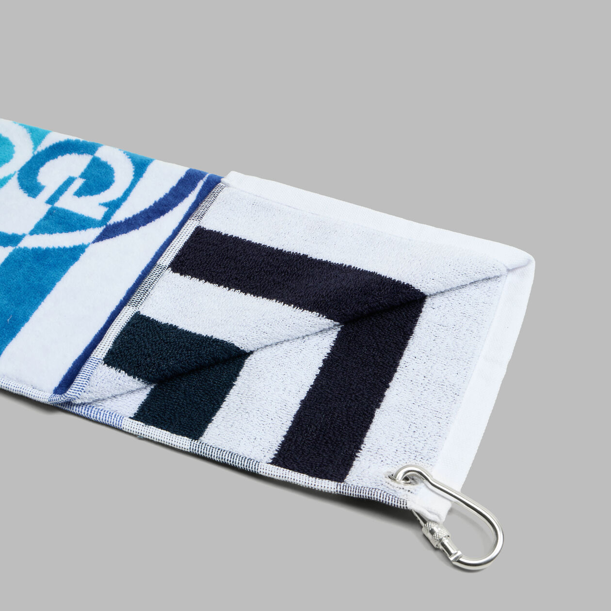 G/FORE MULTI STRIPE GOLF Handtuch Weiß/Blau/Schwarz – Bild 4