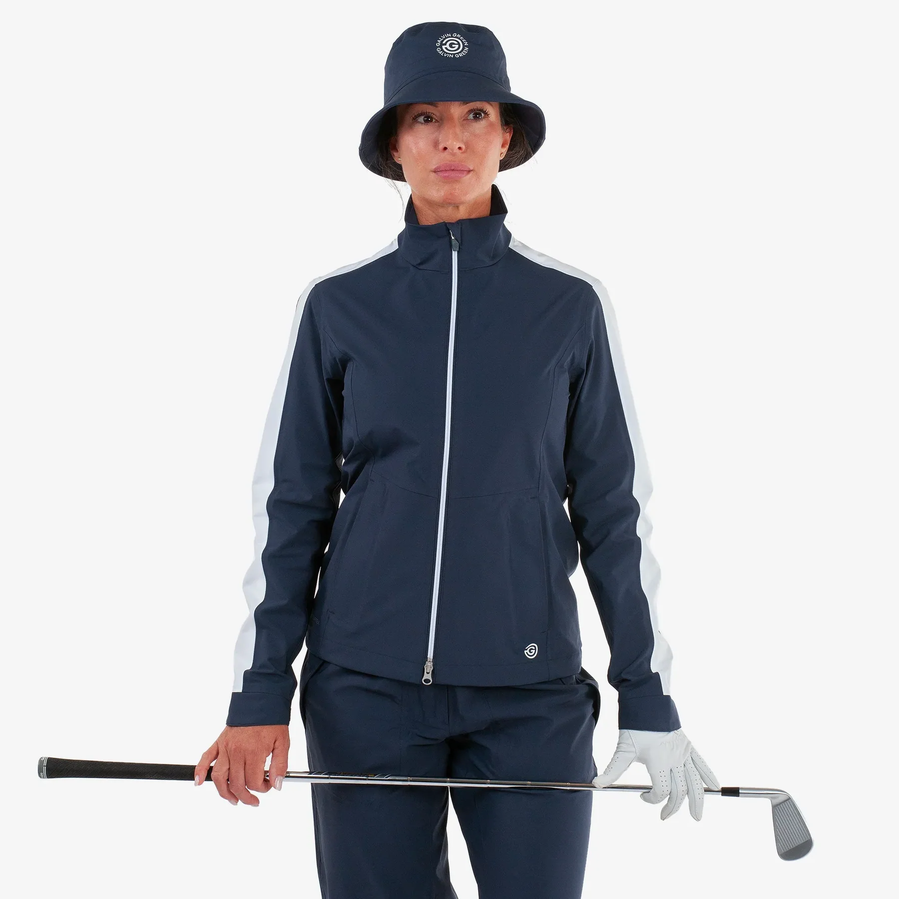 Galvin Green Abby Waterproof Golfjacke für Damen Navy/Weiß – Bild 5