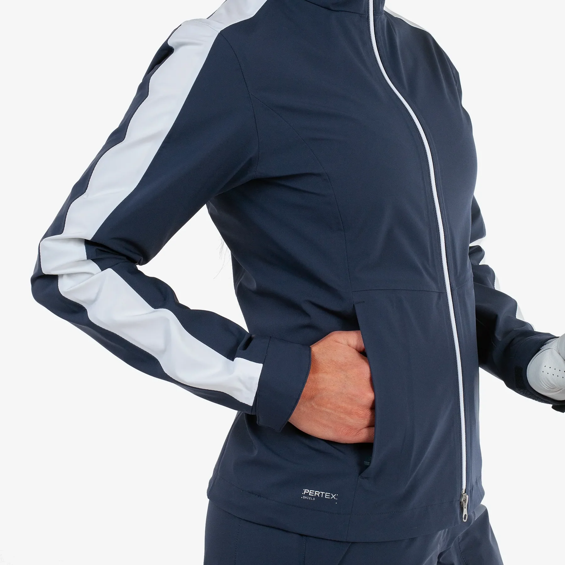 Galvin Green Abby Waterproof Golfjacke für Damen Navy/Weiß – Bild 4