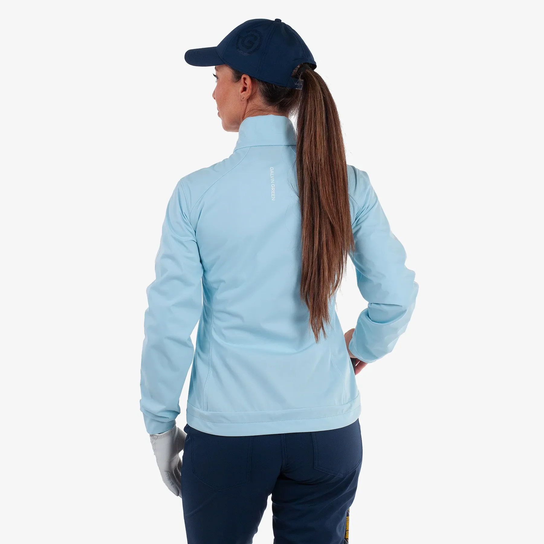 Galvin Green Lissy Windproof and Water Repellent Golfjacke für Damen Hellblau/Weiß – Bild 3