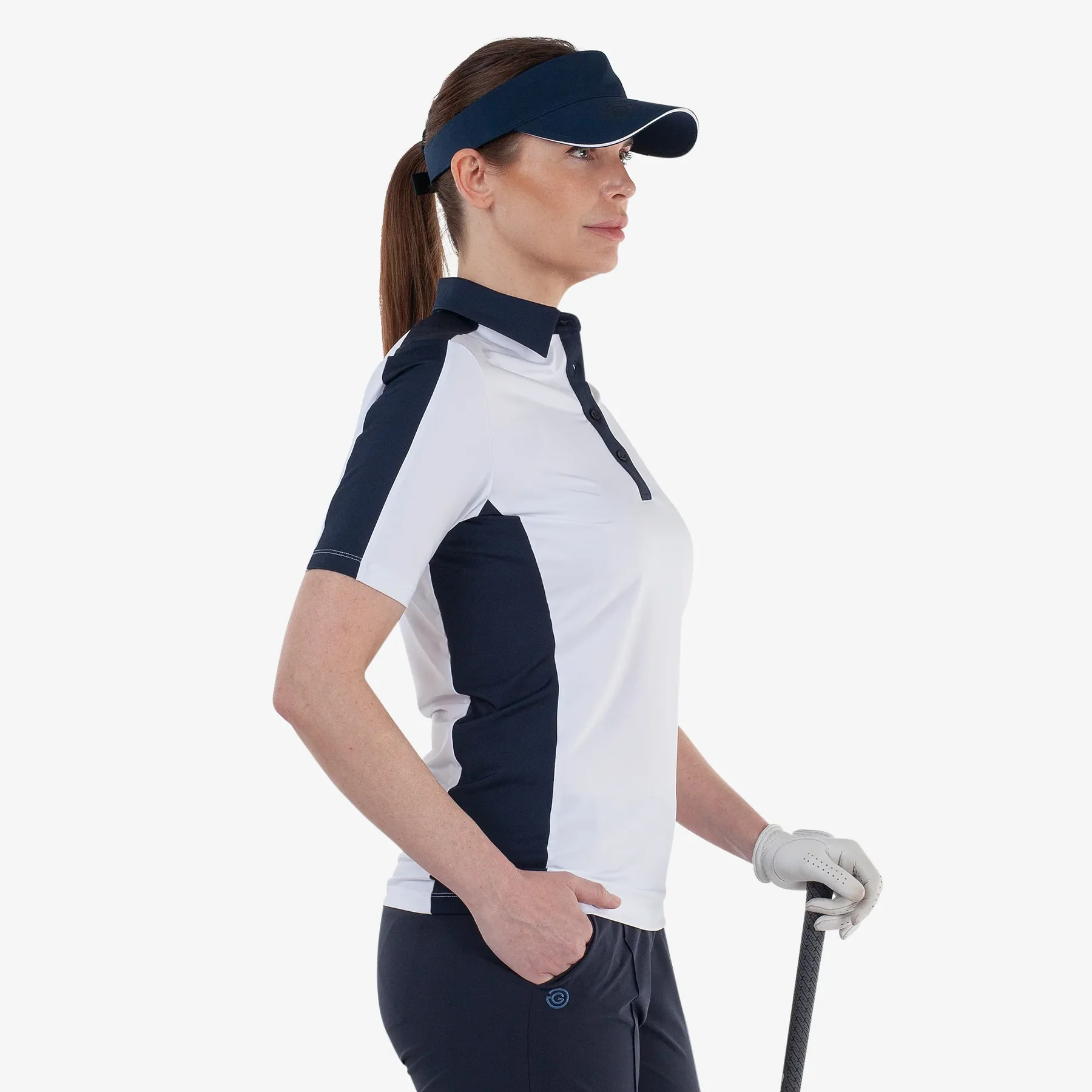 Galvin Green Mona Breathable Polo für Damen Weiß/Navy – Bild 4